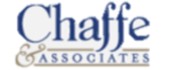Logo of Chaffe & Associates with blue serif font and a gray underline.